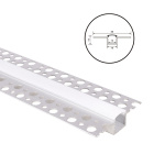 Drywall aluminium profile for LED strip with opaline diffuser W.55xH.14mm