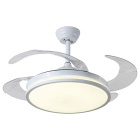 Ceiling fan DC DUNE white, 4 retractable blades, 72W LED 3000|4000|6000K, H.35xD.108/50cm