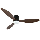 Ceiling fan MISTRAL black/cherry 3 blades 48W LED 3000|4000|6500K H.18xD.130cm