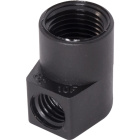 Ring cord grip with female threaded fixing M10x1, in black thermoplastic resin