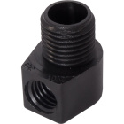 Ring cord grip with male threaded fixing M10x1, in black thermoplastic resin