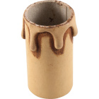 Capa c/gotas lacadas antigas
para suporte vela E14 de 1-peça, Alt.50mm, resina termoplástica marfim