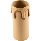 Capa c/gotas lacadas antigas
para suporte vela E14 de 1-peça, Alt.70mm, resina termoplástica marfim