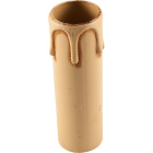 Capa c/gotas lacadas antigas
para suporte vela E14 de 1-peça, Alt.90mm, resina termoplástica marfim