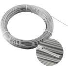Galvanized steel cable with transparent plastic coating D.1,4mm (19wires x D.1mm) (Roll 100m)