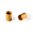 Shiny gold plain outer shell for E14 3-pieces lampholder, in varnished thermoplastic resin