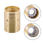 Brass-plated threaded outer shell for E14 3-pieces metal lampholder, in metal