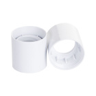 Shiny white plain outer shell for E27 3-pieces shiny lampholder, in thermoplastic resin