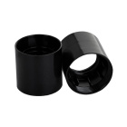 Shiny black plain outer shell for E27 3-pieces shiny lampholder, in thermoplastic resin