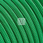 Flexible round fabric covered electrical cable H03VV-F 2x0,75 D.6.2mm green TO52