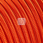 Flexible round fabric covered electrical cable H03VV-F 2x0,75 D.6.2mm orange TO64