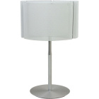 Table Lamp IVONE 1xE27 H.50xD.30cm White/Satin Nickel