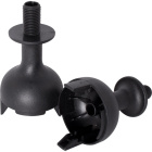 Black dome for E27 2-pieces lampholder with threaded entry without stop, H.25mm, thermoplastic resin