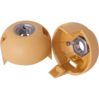 Gold dome for E27 2-pieces lampholder w/metal nipple M10 and stem lock. screw, thermoplastic resin