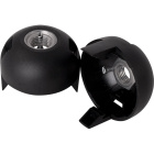 Black dome for E27 2-pieces lampholder w/metal nipple M10 and stem lock. screw, thermoplastic resin