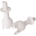 White dome for E14 2-pieces lampholder w/threaded entry without stop, H.25mm, thermoplastic resin