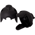 Black dome for E14 2-pieces lampholder for fixing with screw, in thermoplastic resin