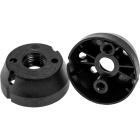 Black dome for GU10 with threaded entry and retainer
