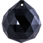 Crystal end stone D.4cm black