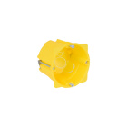 Caixa de aparelhagem funda para pladur A.6xD.7cm, em polipropileno amarelo