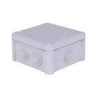 Caja de conexiones de superficie L.11,5xAn.11,5xAl.6cm IP66 libre de halógenos, 7 prensaestopas 650°