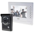 RAVEL video intercom with white 7' color monitor, HR camera, infrared night vision, 25 musics