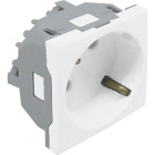 Safety Earth Socket (Schuko Type) QUADRO45 (2 modules) 16A 250Vac in white