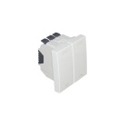 Electric shutters switch (2 modules) in white