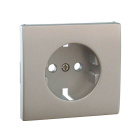 Safety cover plate LOGUS90 for earth socket (schuko type) in silver