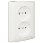 Monoblock Double Safety Single Phase Socket SIRIUS70 16A 250Vac in white