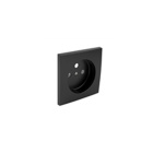Safety cover plate for earth socket (French Type) in matte black