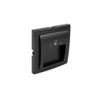 Cover Plate for Double USB Charger Type A with outlets at 20º in matte black
