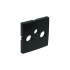 Cover plate LOGUS90 for R-TV-SAT sockets in matte black