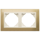 Double Horizontal Frame LOGUS90 in gold/pearl
