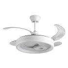 Ceiling fan DC LUNA white, 4 retractable blades, 72W LED 3000|4000|6000K, H.35xD.108/50cm