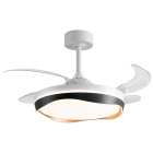 Ceiling fan DC ALMATI black-gold, 4 retractable blades, 72W LED 3000|4000|6000K, H.35xD.108/50cm