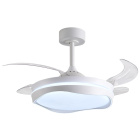 Ceiling fan DC ALMATI white, 4 retractable blades, 72W LED 3000|4000|6000K, APP, H.35xD.108/50cm