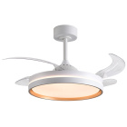 Ceiling fan DC AKRAN gold, 4 retractable blades, 72W LED 3000|4000|6000K, H.35xD.108/50cm