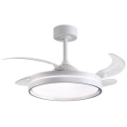 Ceiling fan DC AKRAN white, 4 retractable blades, 72W LED 3000|4000|6000K, H.35xD.108/50cm