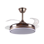 Ceiling fan DC ASGARD antique brass, 4 retractable blades, 72W LED 3000|4000|6000K, H.35xD.108/50cm