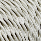 Twisted fabric covered electrical cable H05V2-K FRRTX 2x0,75 D.5.8mm ivory