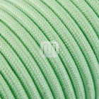 Flexible round fabric covered electrical cable H03VV-F 2x0,75 D.6.8mm mint TO417