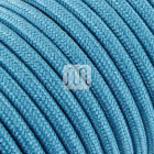 Flexible round fabric covered electrical cable H03VV-F 2x0,75 D.6.8mm turquoise TO419
