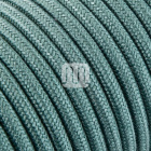 Flexible round fabric covered electrical cable H03VV-F 2x0,75 D.6.8mm sage TO420