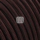 Cable eléctrico cubierto con tela redonda flexible H03VV-F 3x0,75 D.6.4mm marrón TO61