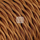 Twisted fabric covered electrical cable H05V2-K FRRTX 3x0,75 D.6.4mm whiskey TR14