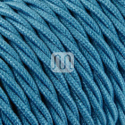 Twisted fabric covered electrical cable H05V2-K FRRTX 3x0,75 D.7.0mm turquoise TR419
