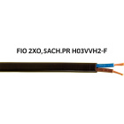 Cable plano H03VVH2-F (FVVD) 2x0,5mm2 negro