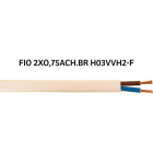 Cable plano H03VVH2-F (FVVD) 2x0,75mm2 blanco