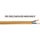 Flat cable H03VVH2-F 2x0,75mm2 gold
